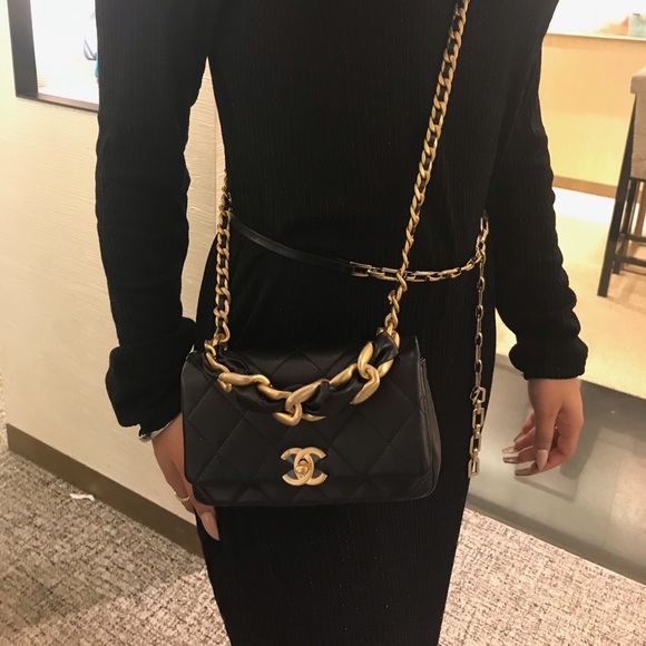 Chanel mini classic flap with handle - Picture 7 of 9